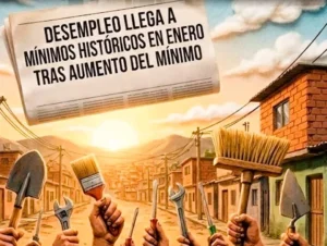 Desempleo llega a mínimos históricos en enero tras aumento del salario mínimo