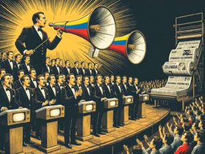 El coro mediático o el imperativo de imponer el relato oficial de la ultraderecha en Colombia